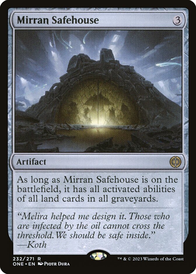 Mirran Safehouse, Phyrexia: all will be one Card Art