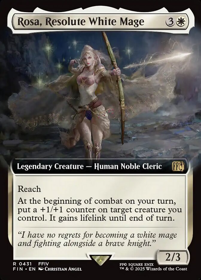Rosa, Resolute White Mage, Final Fantasy Card Art