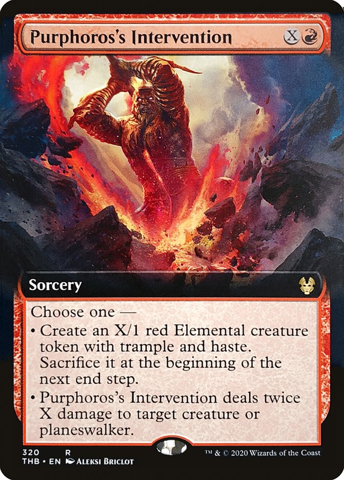 Purphoros's Intervention, Theros beyond death Card Art