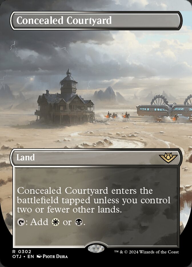 Concealed Courtyard, Outlaws Of Thunder Junction Card Art