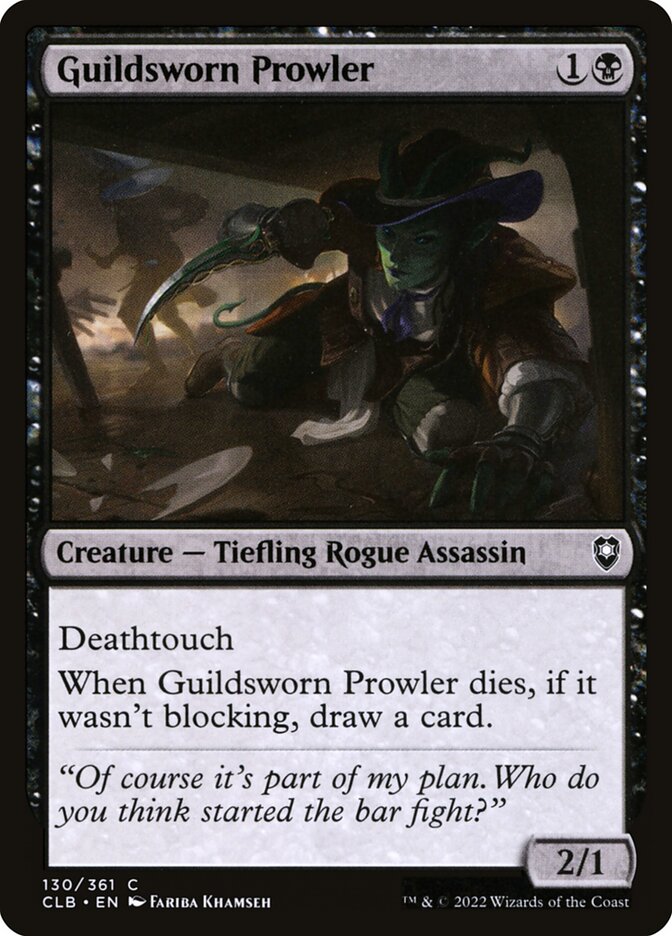 Guildsworn Prowler, Commander Legends: Battle For Baldur'S Gate Card Art