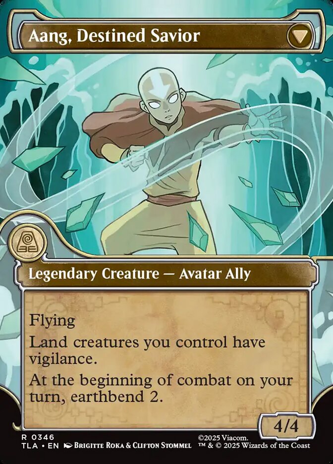 Aang, at the Crossroads // Aang, Destined Savior, Avatar: The Last Airbender Card Art