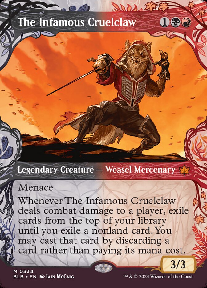 The Infamous Cruelclaw, Bloomburrow Card Art