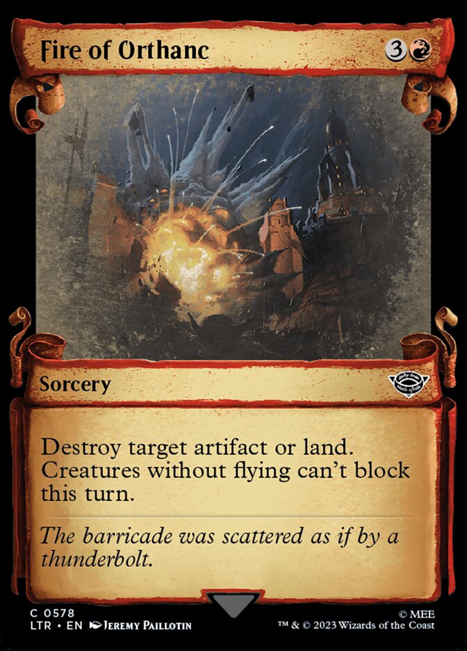 Fire of Orthanc, The lord of the rings: tales of middle-earth Card Art