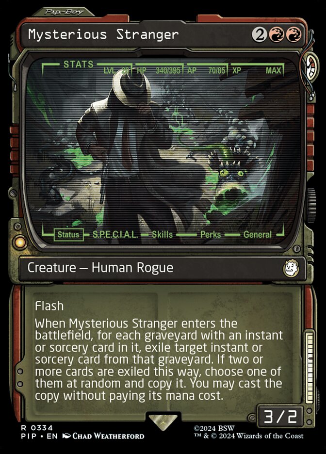 Mysterious Stranger, Fallout Card Art