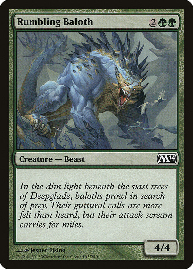 Rumbling Baloth, Magic 2014 Card Art