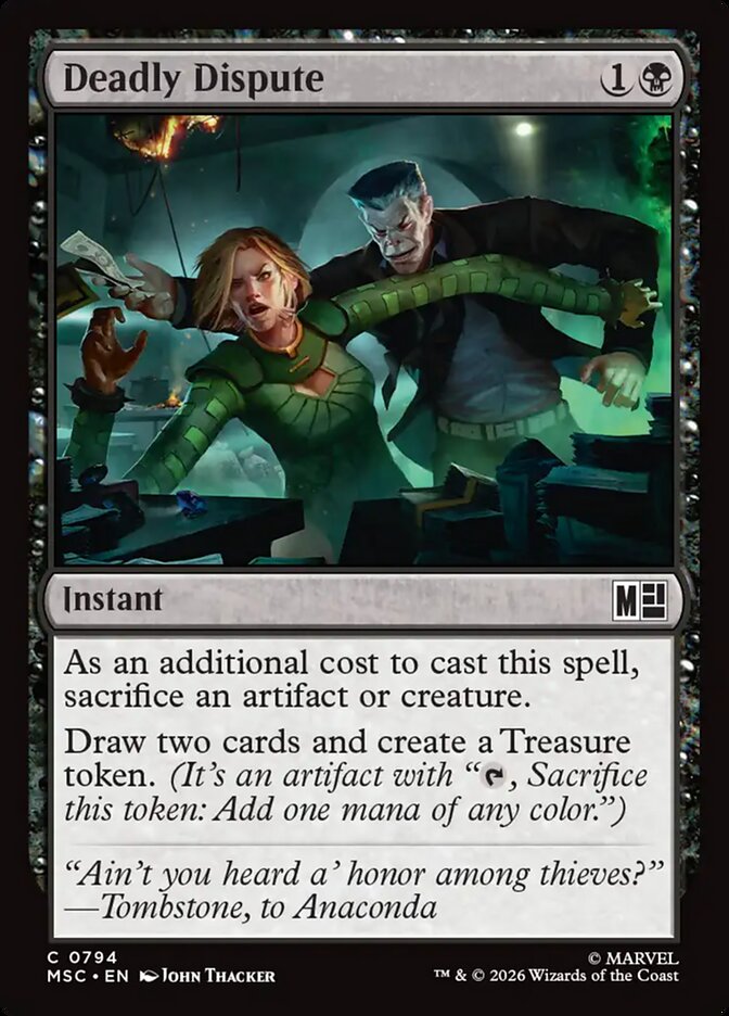 Deadly Dispute, Marvel Super Heroes Commander Card Art