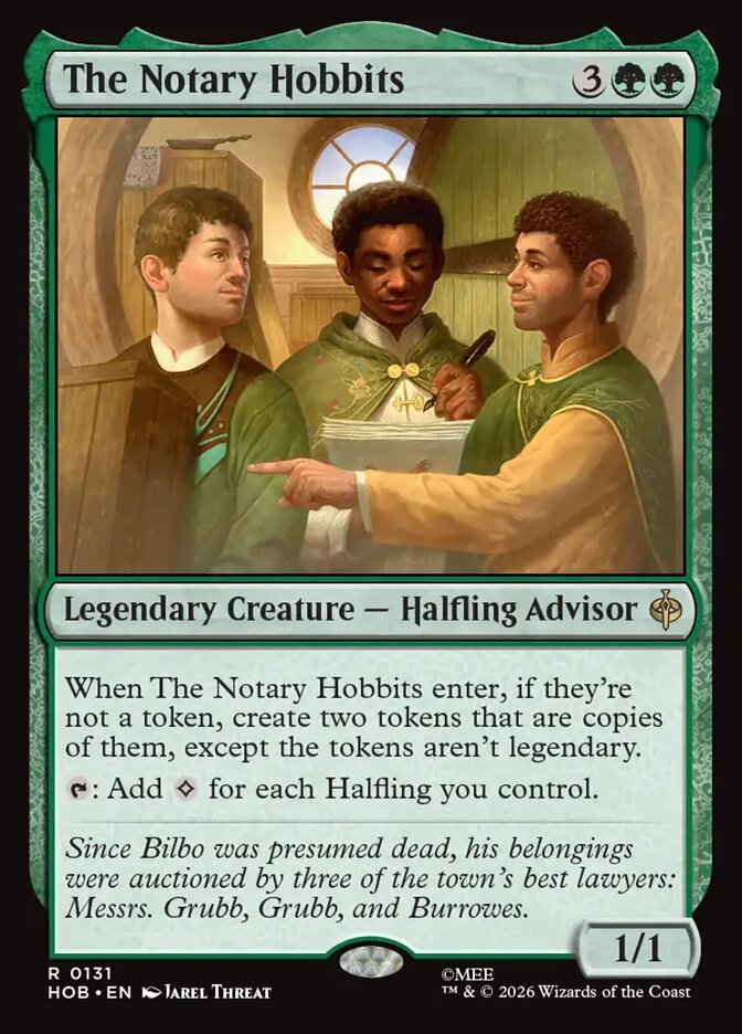 The Notary Hobbits, The Hobbit Card Art