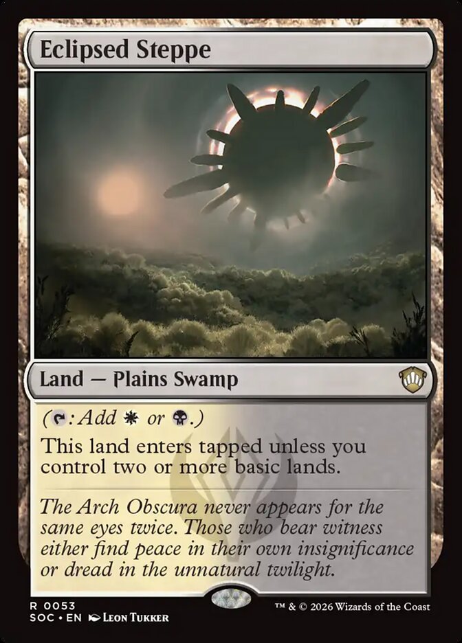 Eclipsed Steppe, Secrets Of Strixhaven Commander Card Art