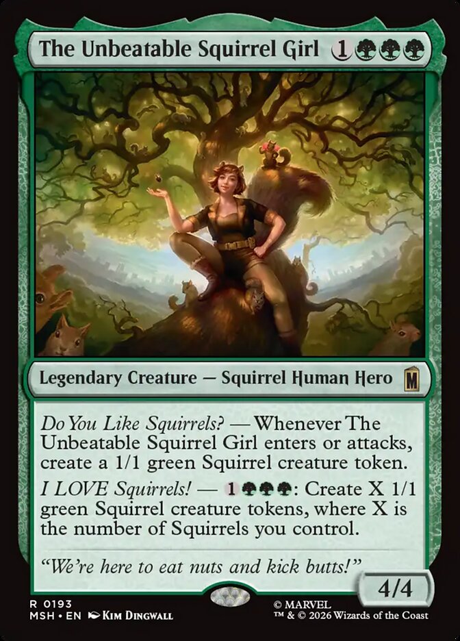 The Unbeatable Squirrel Girl, Marvel Super Heroes Card Art