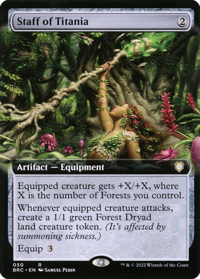 Staff of Titania, The Brothers' War Commander Card Art