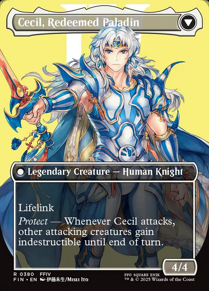 Cecil, Dark Knight // Cecil, Redeemed Paladin, Final fantasy Card Art