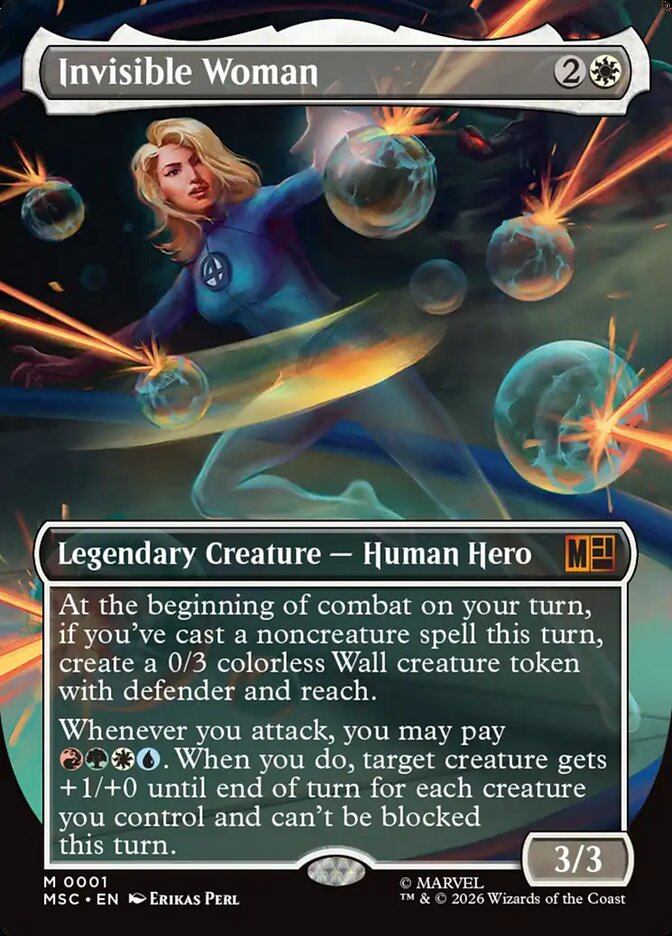 Invisible Woman, Marvel Super Heroes Commander Card Art
