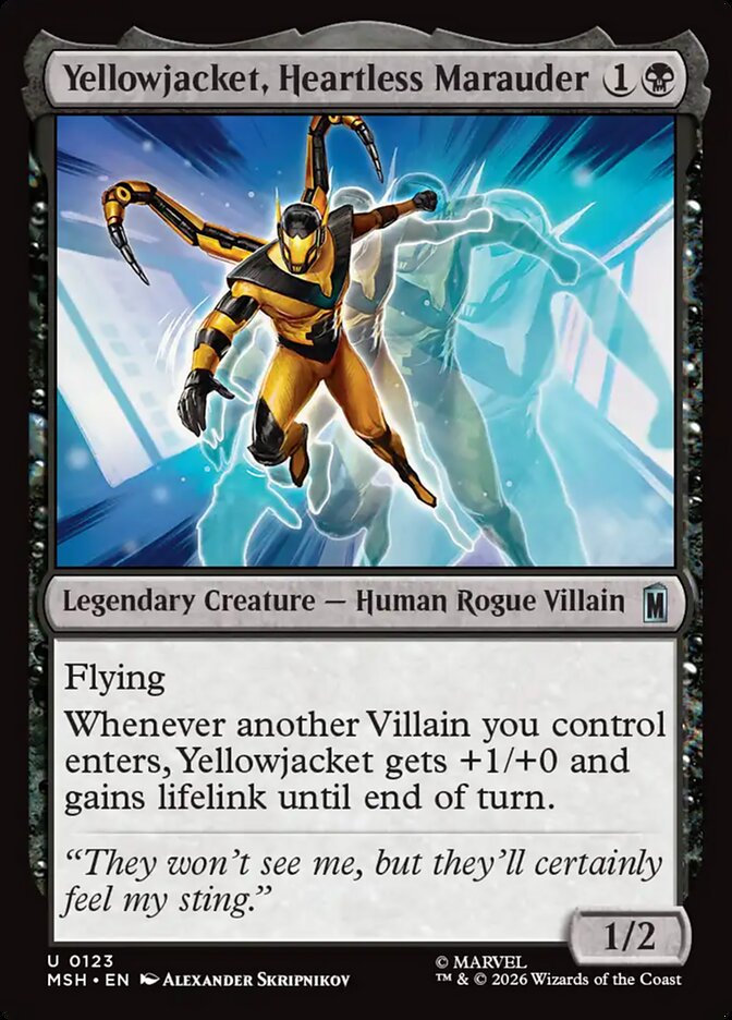 Yellowjacket, Heartless Marauder, Marvel Super Heroes Card Art