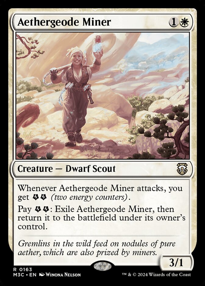 Aethergeode Miner, Modern horizons 3 commander Card Art