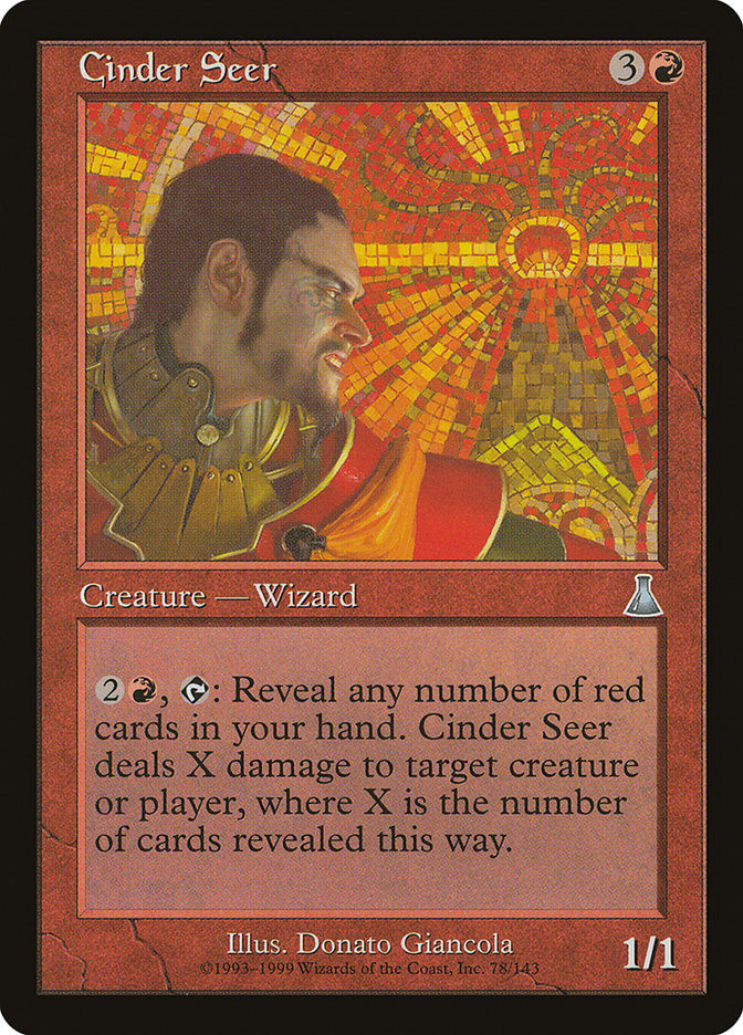 Cinder Seer, Urza's destiny Card Art
