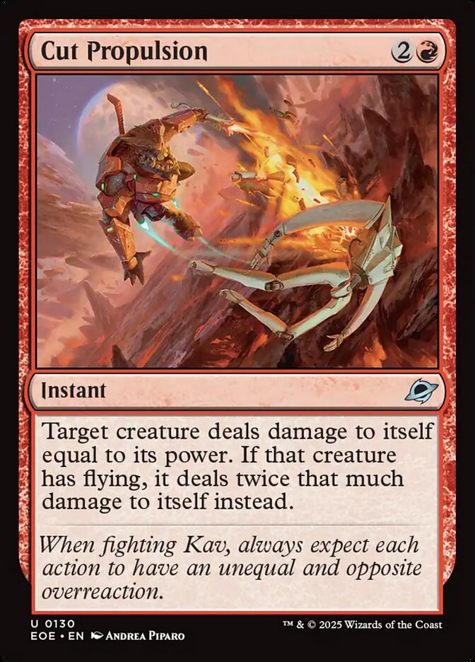 Cut Propulsion, Edge of eternities Card Art
