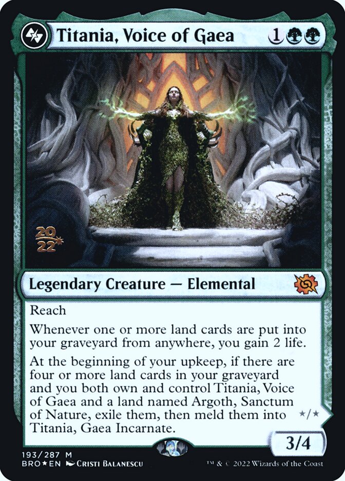 Titania, Voice of Gaea, The brothers' war promos Card Art
