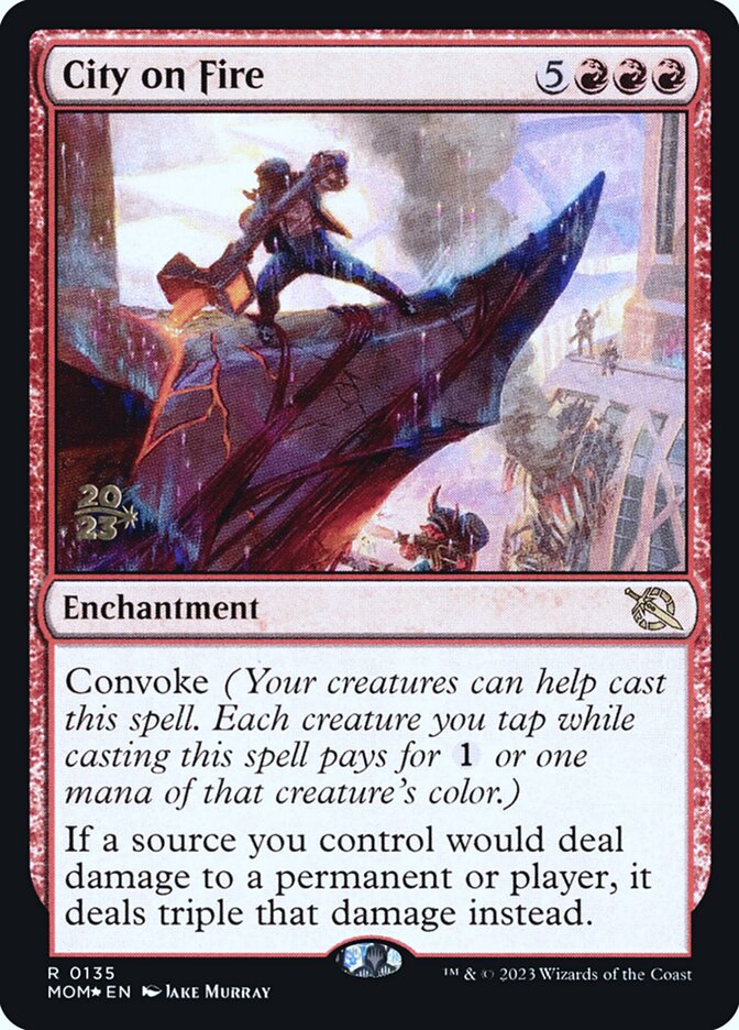 City on Fire, March Of The Machine Promos Card Art