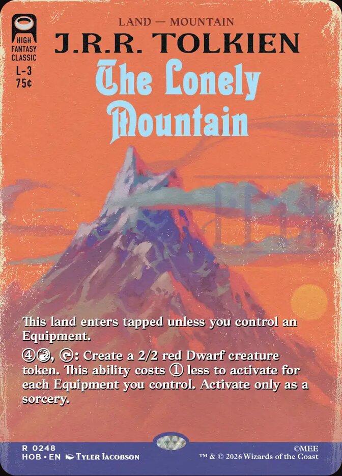 The Lonely Mountain, The Hobbit Card Art