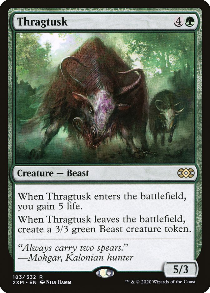 Thragtusk, Double masters Card Art