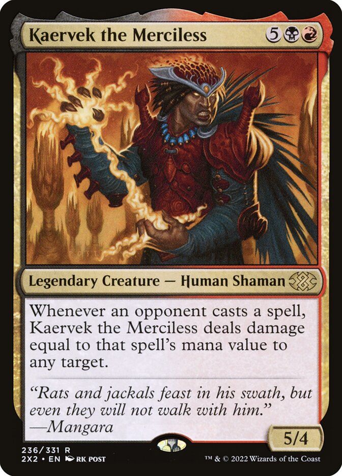 Kaervek the Merciless, Double masters 2022 Card Art