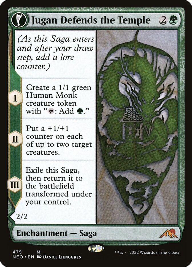 Jugan Defends the Temple // Remnant of the Rising Star, Kamigawa: neon dynasty Card Art