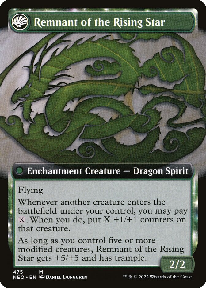 Jugan Defends the Temple // Remnant of the Rising Star, Kamigawa: neon dynasty Card Art