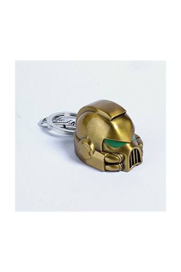 Warhammer 40K - Metal Keychain - Space Marine MKVII Helmet Gold