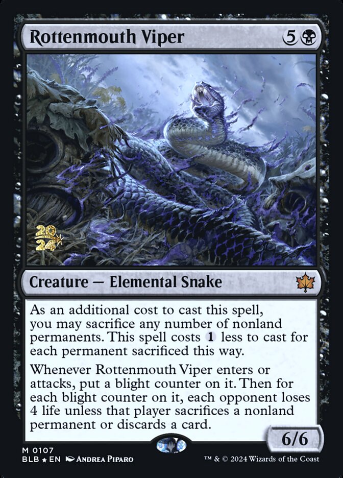 Rottenmouth Viper, Bloomburrow promos Card Art