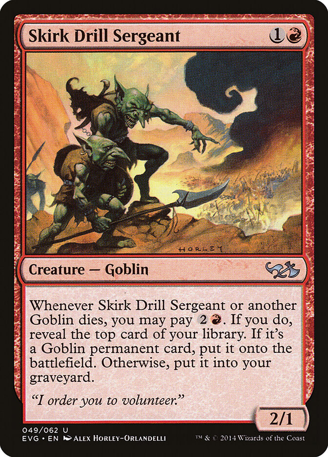 Skirk Drill Sergeant, Duel Decks Anthology: Elves Vs. Goblins Card Art