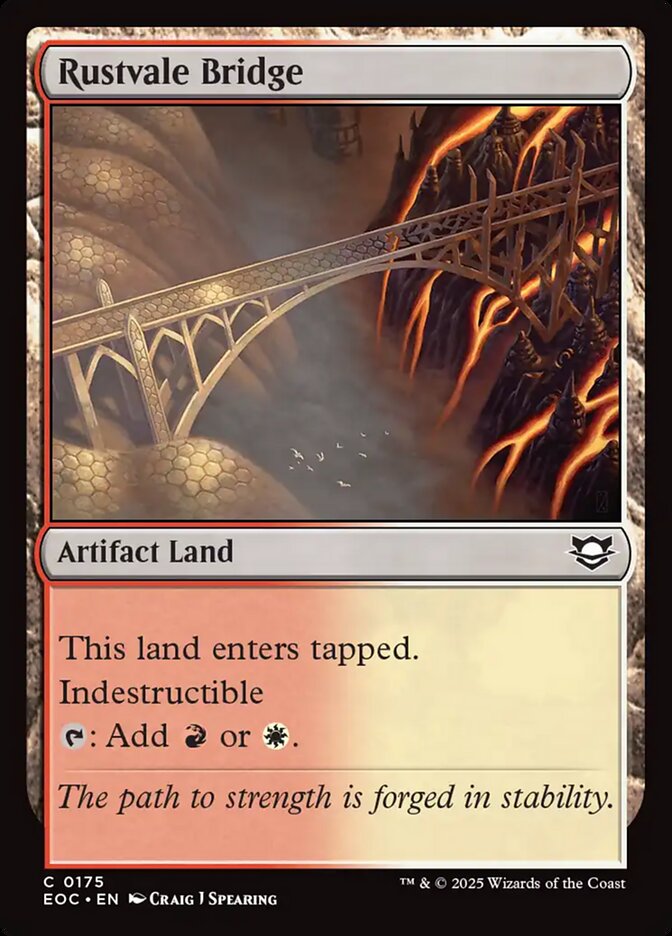 Rustvale Bridge, Edge Of Eternities Commander Card Art