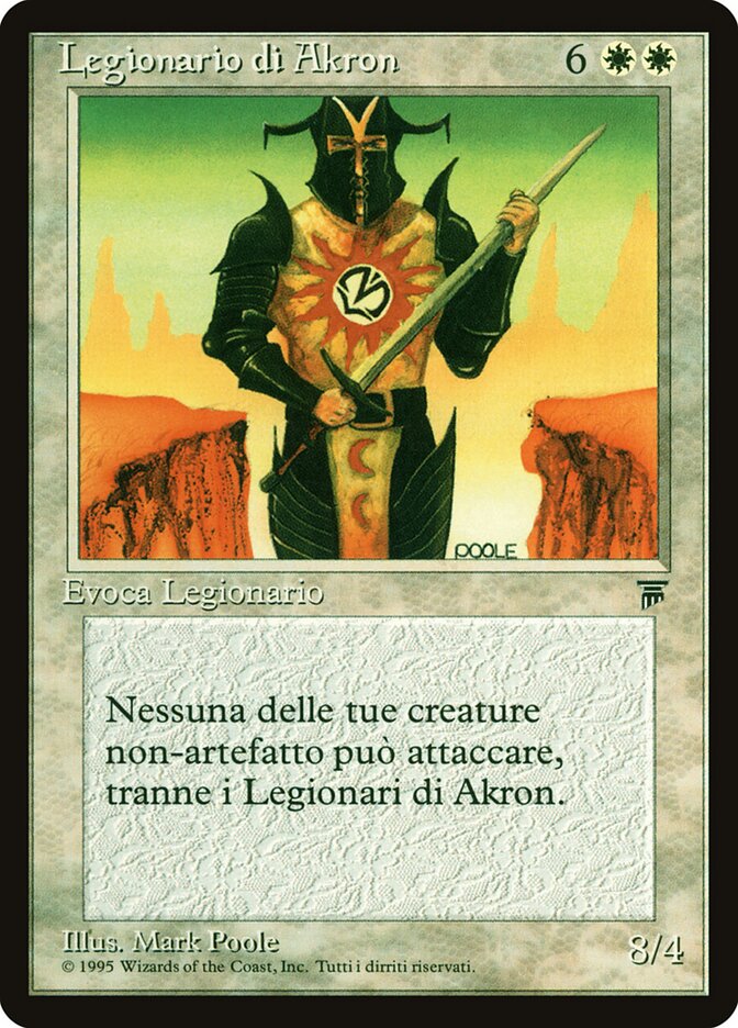 Akron Legionnaire, Legends Card Art
