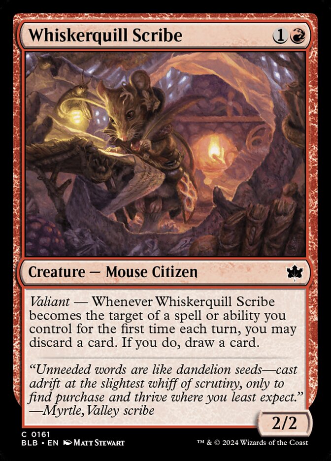 Whiskerquill Scribe, Bloomburrow Card Art