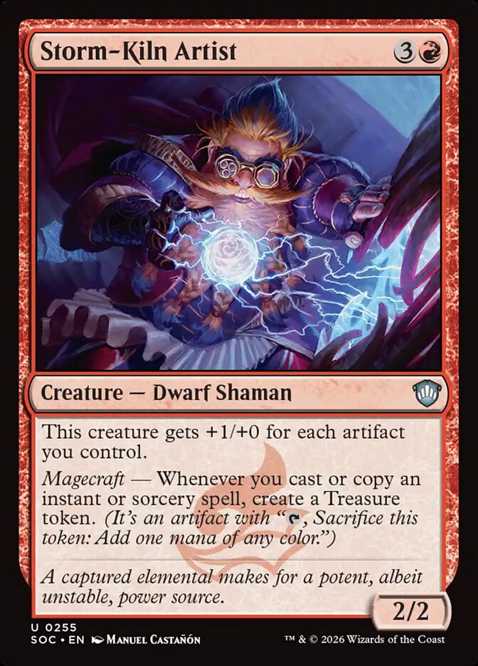 Storm-Kiln Artist, Secrets Of Strixhaven Commander Card Art