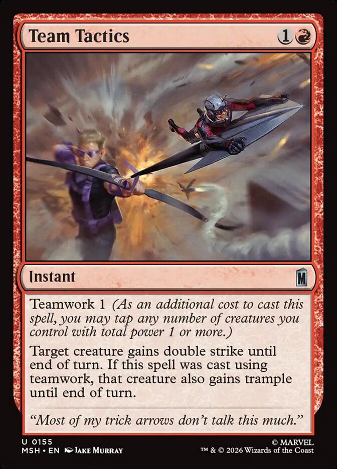 Team Tactics, Marvel Super Heroes Card Art