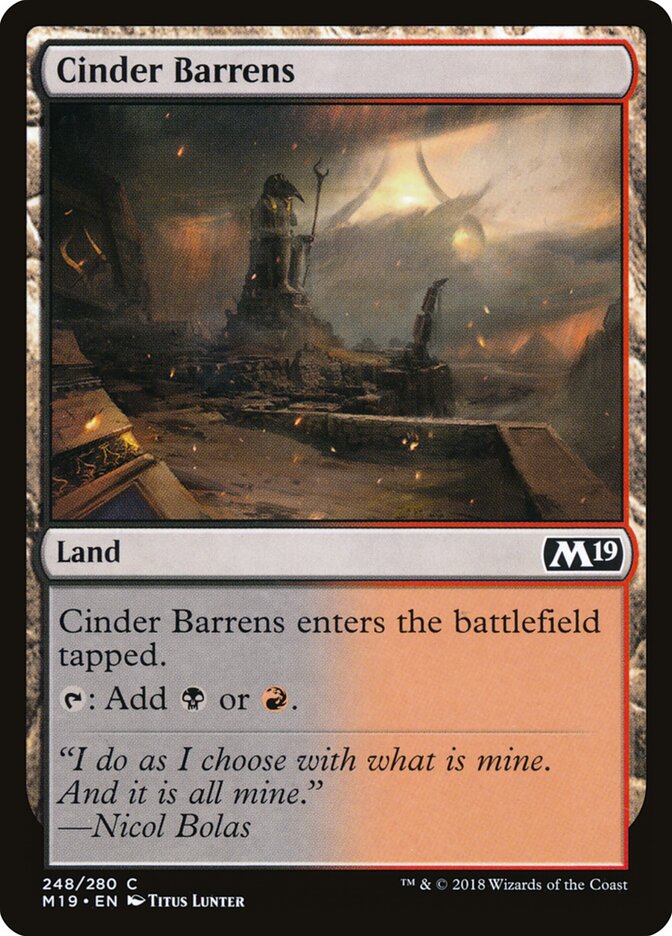 Cinder Barrens, Core Set 2019 Card Art