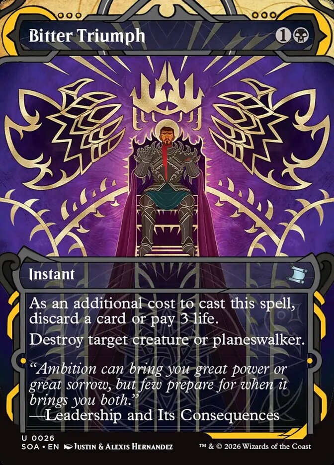 Bitter Triumph, Secrets Of Strixhaven Mystical Archive Card Art