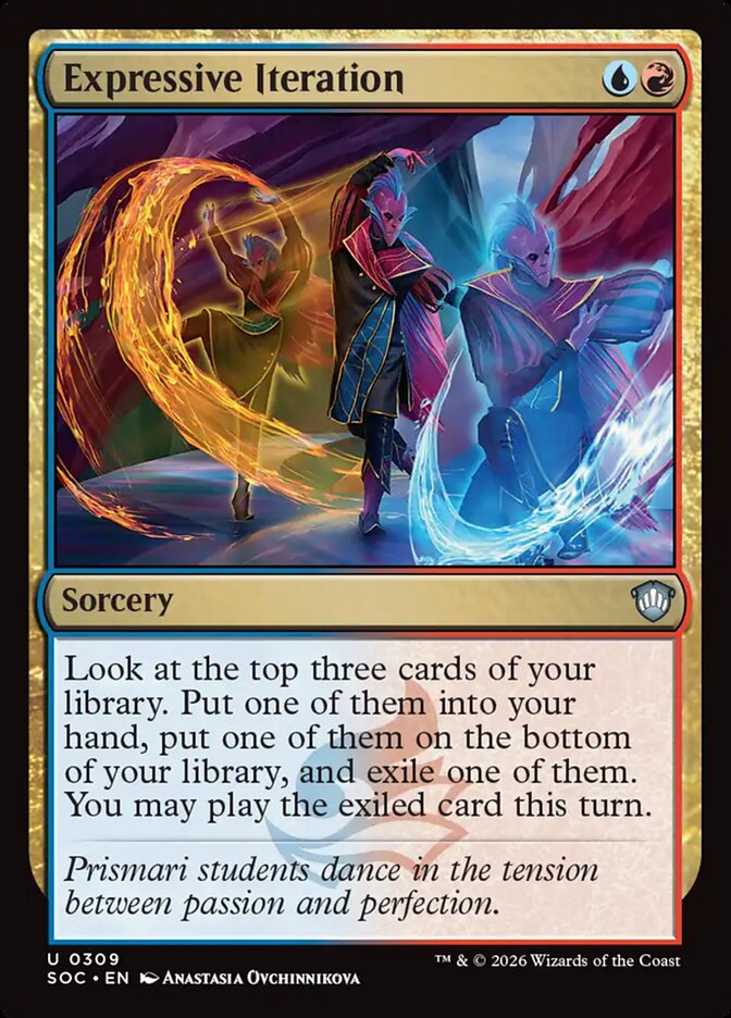 Expressive Iteration, Secrets Of Strixhaven Commander Card Art