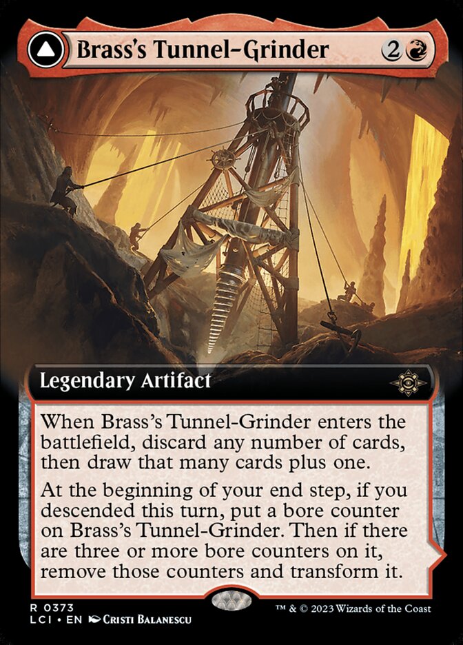 Brass's Tunnel-Grinder // Tecutlan, the Searing Rift, The Lost Caverns Of Ixalan Card Art