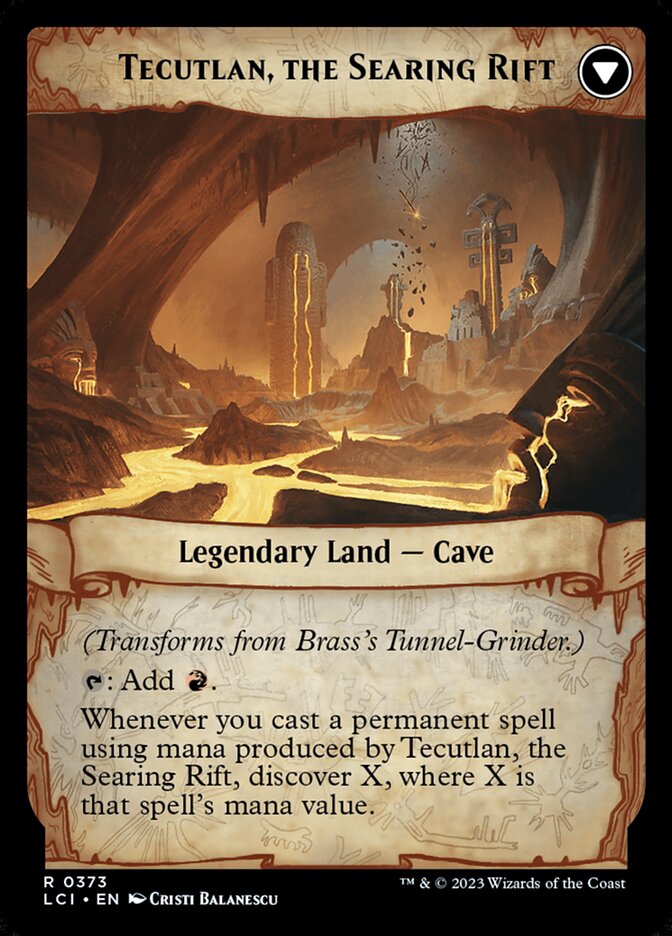 Brass's Tunnel-Grinder // Tecutlan, the Searing Rift, The Lost Caverns Of Ixalan Card Art