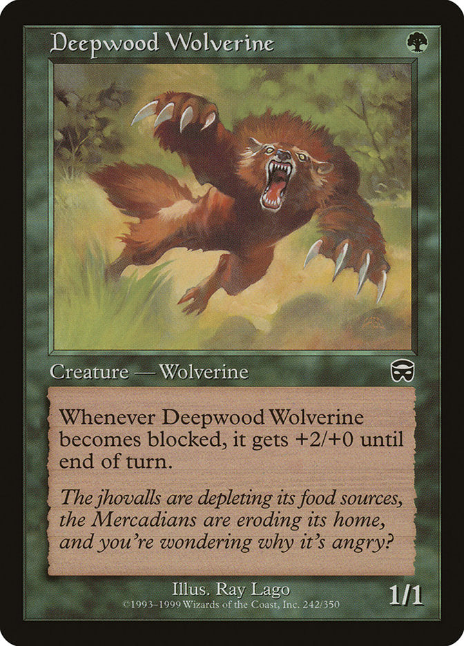 Deepwood Wolverine, Mercadian Masques Card Art