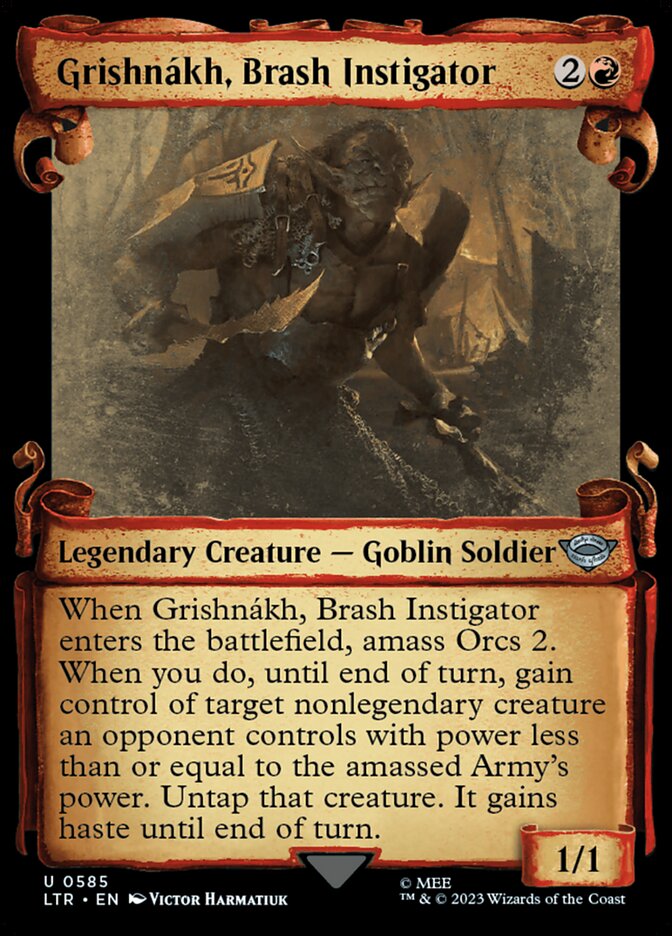 Grishnákh, Brash Instigator, The lord of the rings: tales of middle-earth Card Art