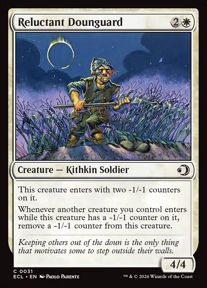 Reluctant Dounguard, Lorwyn Eclipsed Card Art