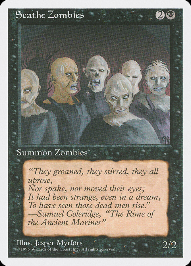 Scathe Zombies, Fourth edition Card Art