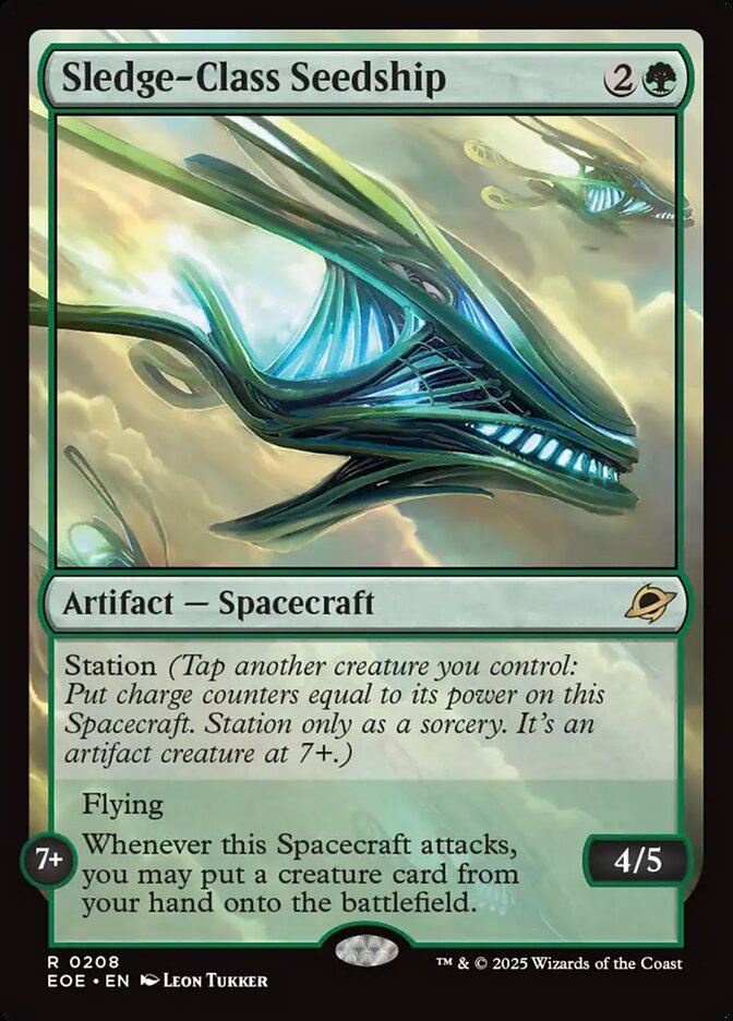 Sledge-Class Seedship, Edge of eternities Card Art