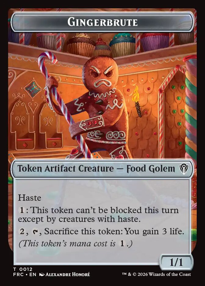 Gingerbrute Token, Reality Fracture Commander Tokens Card Art