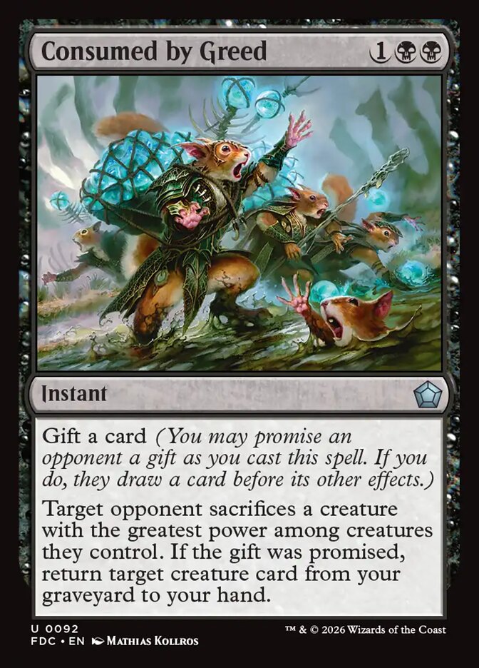 Consumed by Greed, Foundations Commander Card Art