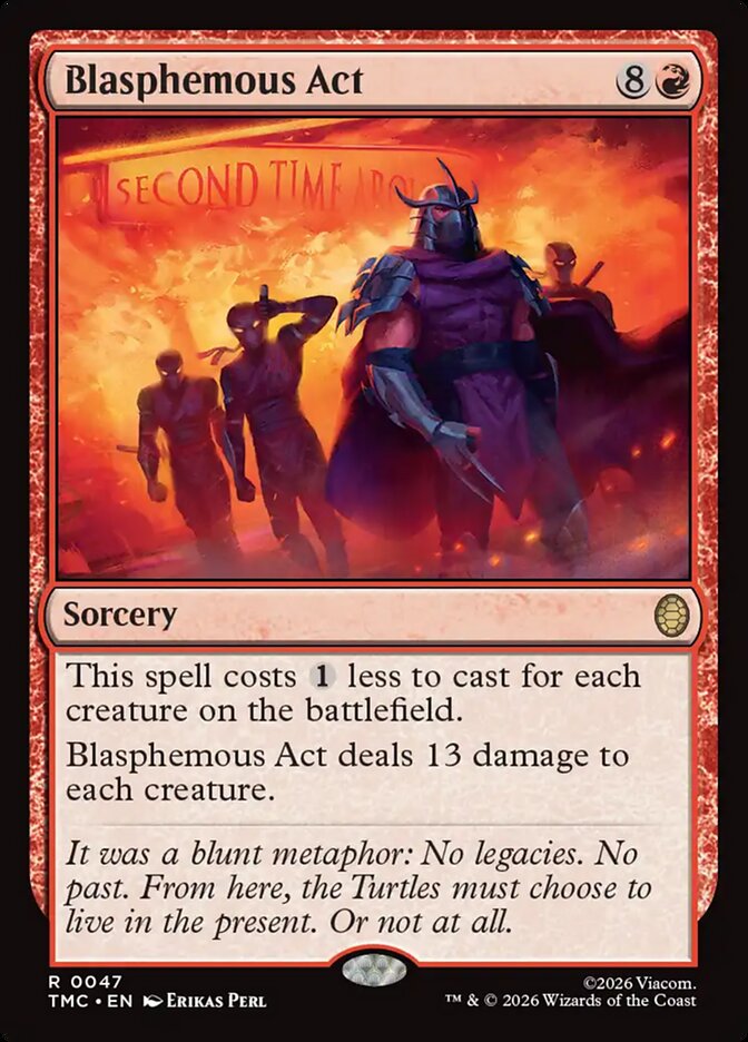 Blasphemous Act, Teenage Mutant Ninja Turtles Eternal Card Art