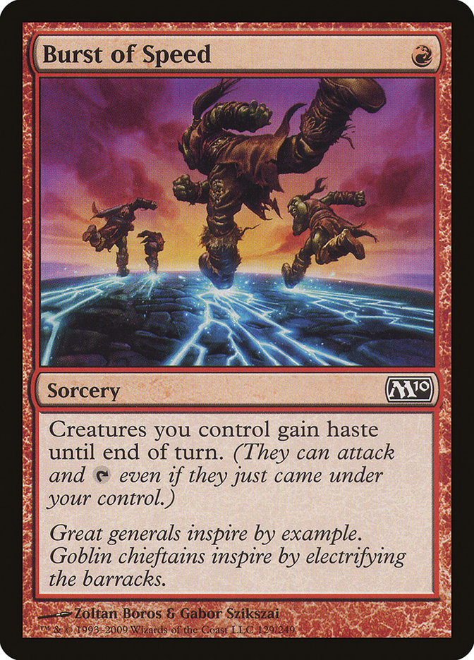 Burst of Speed, Magic 2010 Card Art